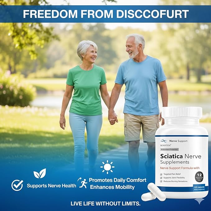 Sciatica Nerve Pain Relie | Botanical Extracts | Carefully Selected Ingredients Premium Quality 120 Capsulesf