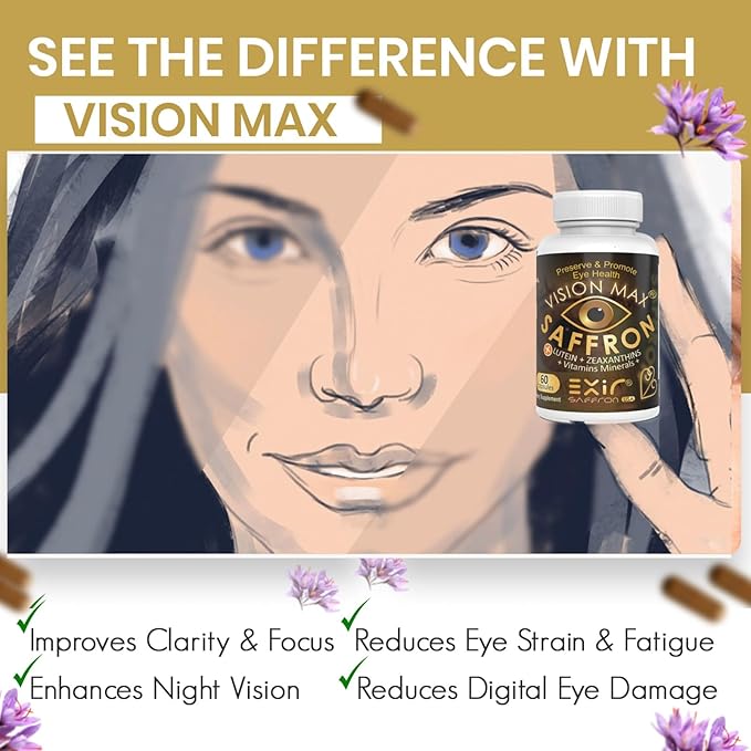 EXIR Eye Vitamins Dietary Supplement – Nutritional Support for Eye Health &amp Everyday Visual Wellness 60 Capsules