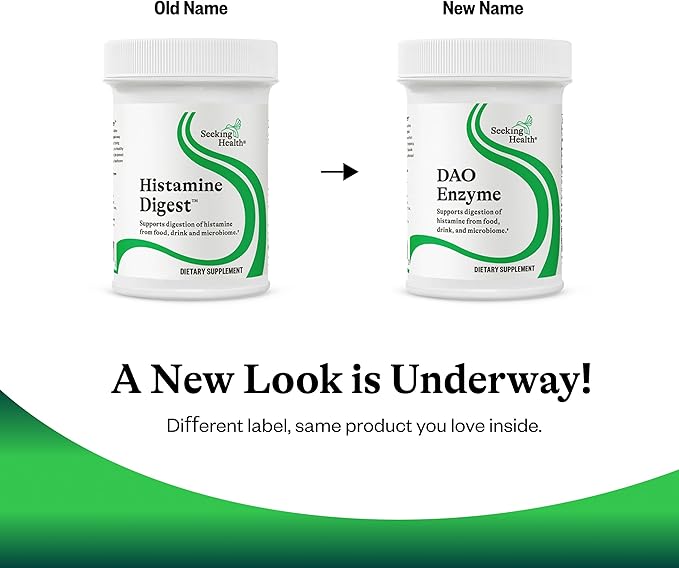 Seeking Health DAO Enzyme - Formerly Histamine Digest DAO Enzyme Supplement for Histamine Food Intolerance Supports Digestive Health Upset Stomach (30 Capsules)*