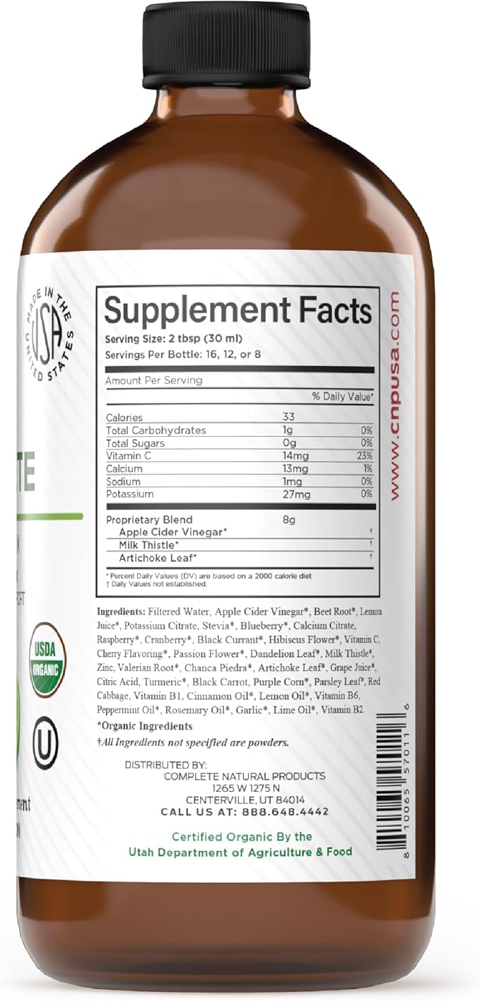 Liver Complete 16oz Support Liquid – Milk Thistle Chanca Piedra &amp Dandelion Root – Herbal Cleanse Supplement – Non-GMO Organic Ingredients
