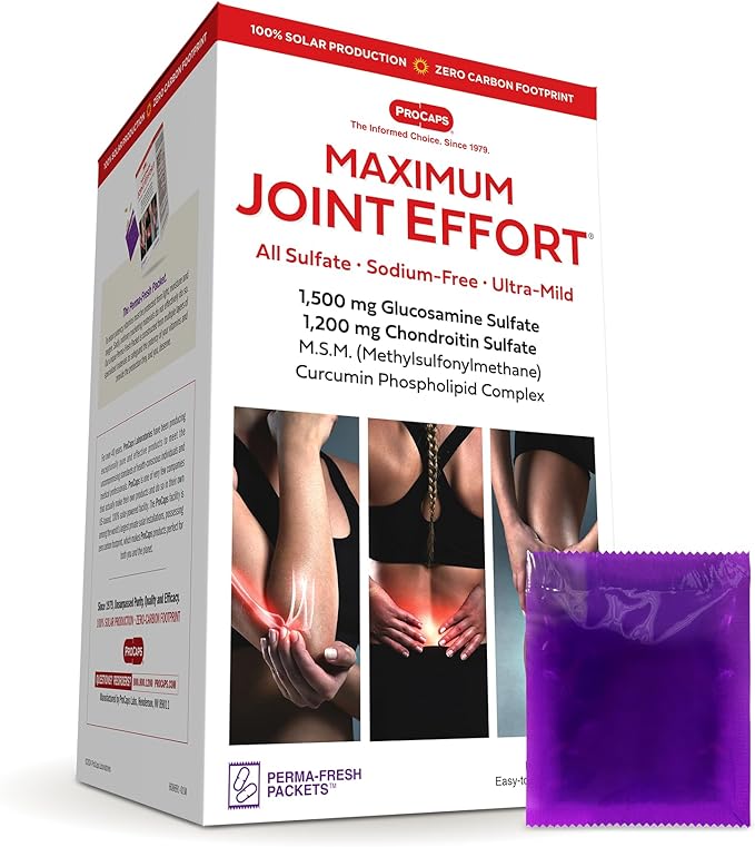 Andrew LESSMAN Maximum Joint Effort - 360 Capsules - Research Established Ingredients and Levels for Support of Healthy Joints. with Glucosamine Sulfate Chondroitin Sulfate MSM and Curcumin
