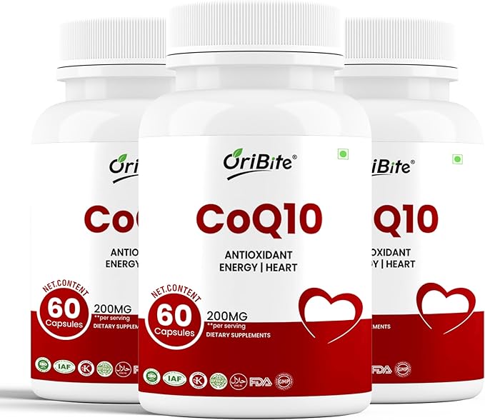CoQ10 200mg 60 Veggie Capsules | Coenzyme Q10 Supplement for Cellular Energy &amp Heart Support | Antioxidant Support Formula | Ubiquinone Dietary Supplement (3)