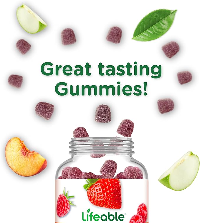 Lifeable Vitamin E Gummies | 400 IU | Great Tasting Vitamin E Supplements | Skin Eye Health and Immune Function Support | VIT E for Adults Men Women | 90 Gummies