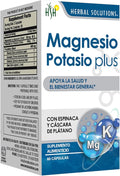 Magnesium Potassium Plus - Natural Mineral Complex 500mg 60 Capsules - Premium Bone &amp Muscle Support Supplement with Natural Ingredients*