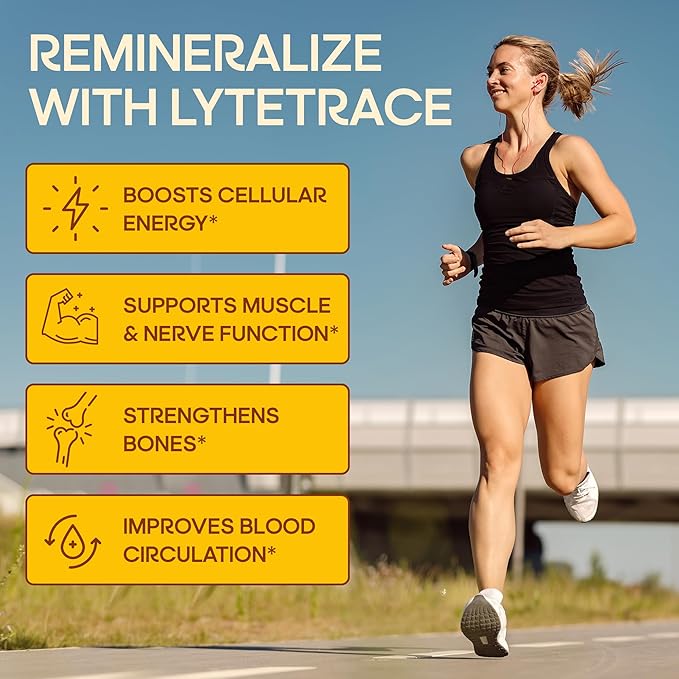 LyteLine Trace Mineral Drops 100ml x 200 Servings - Max-Absorption Ionic Natural Low Sodium Trace Minerals Concentrate to Balance the Body's pH - Non-GMO Vegan Kosher and Keto Friendly