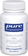 Pure Encapsulations Digestive Enzymes Ultra - Vegetarian Digestive Enzyme Supplement to Support Protein Carb Fiber and Dairy Digestion* - 180 Capsules