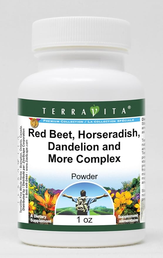 Terravita Liver Complex Powder - Red Beet Horseradish Dandelion and More (1 oz ZIN: 512564) - 3 Pack