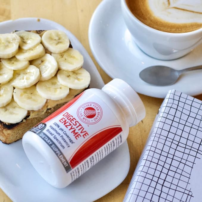 Silver Fern Brand Ultimate Digestive Enzyme Supplement - 1 Bottle = 90 Capsules - High Potency Multi Enzyme - Digestive Comfort &amp Food Tolerance - Hemicullulase Peptidase Maltase More
