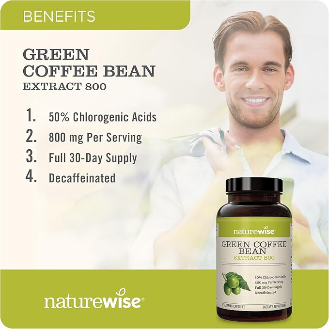 NatureWise [1] Green Coffee Bean Extract - Vegan Non-GMO - 60 Capsules[30-Day Supply] + (Pack of 2) NighttimeSlim- Cayenne Green Coffee Bean GABA - 60 Capsules[30-Day Supply]