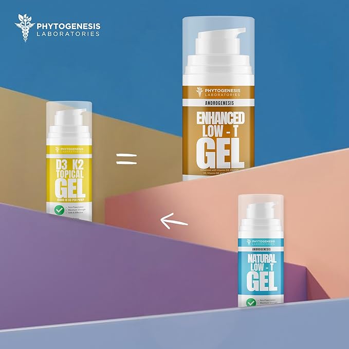 Enhanced Formula – Low T Support Gel – T Booster for Men – Muscle Recovery Energy Booster Healthy Aging – Now with Vitamins D3 K2 B6 and L-Arginine