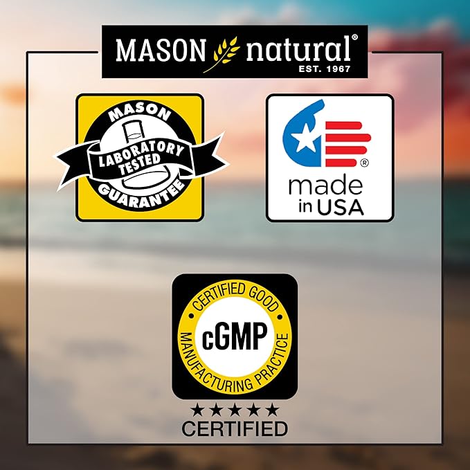 MASON NATURAL Glucosamine Chondroitin 1500/1200 2 Per Day with Vitamin C - Supports Joint Health Improved Flexibility and Mobility* 90 Capsules