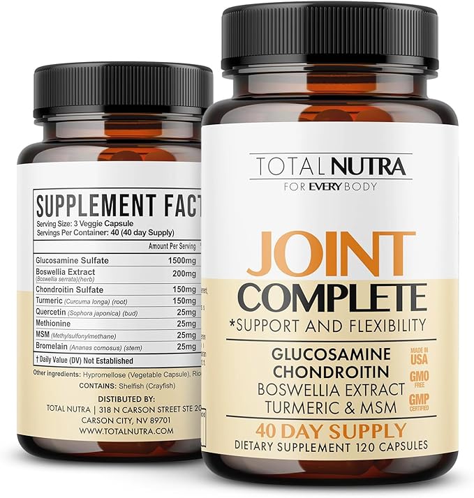 Glucosamine Chondroitin MSM Turmeric 2100mg – Joint Complete Capsules Advanced Strength Joint Support Supplement for Adults Hands Back Knee Mobility – Bone &amp Joint Health Supplements for Men &amp