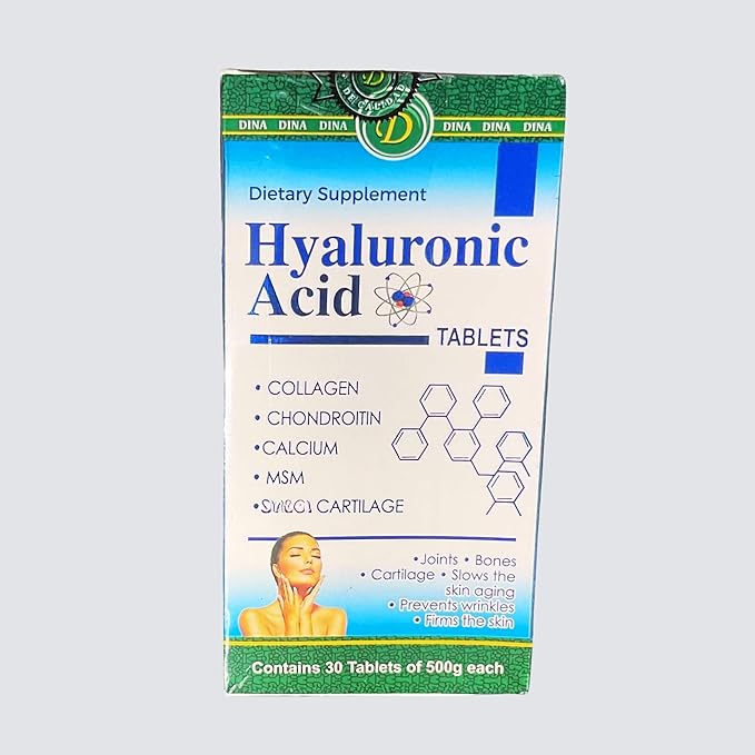 DI Hyaluronic Acid (Ácido Hialuronico) 30 Tabs 500 mg Dietary Supplement