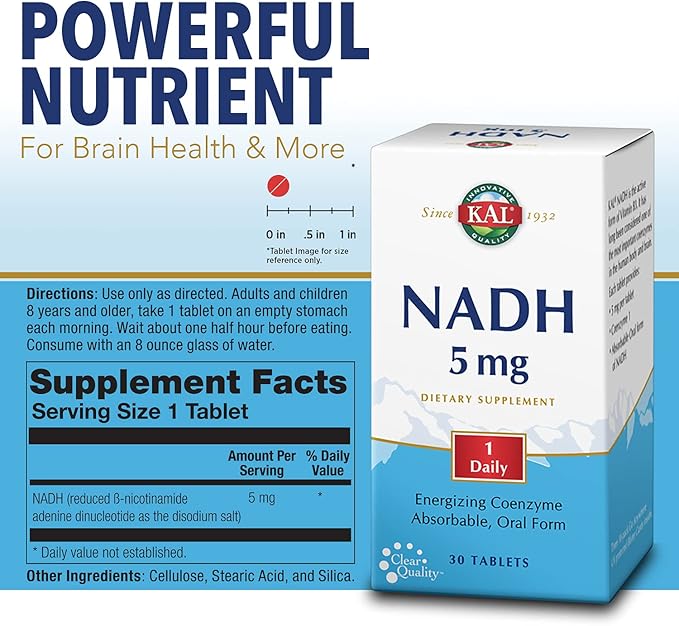 KAL 5 Mg Nadh Tablets 30 Count
