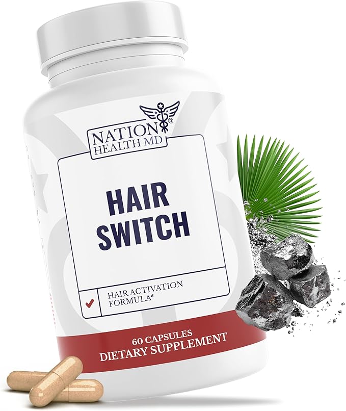 Hair Switch - Supplements for Hair and Scalp - Biotin Zinc Selenium and More - Hair Activation Formula for Men and Women 1 Bottle