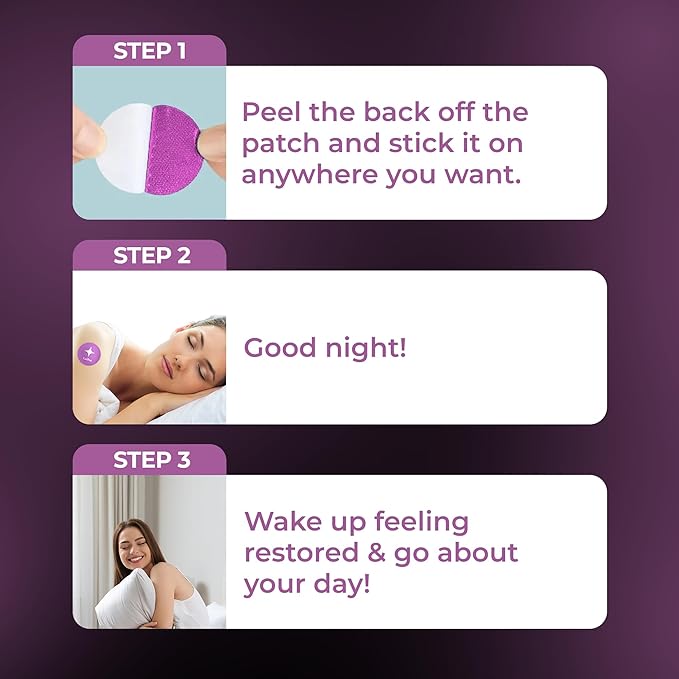 Sleep Patches for Adults | Easy-to-Apply Sleep Patch with Melatonin Valerian Root Magnesium &amp Hops | Relax &amp Wake Up Refreshed | for Men &amp Women | 30 Days Supply