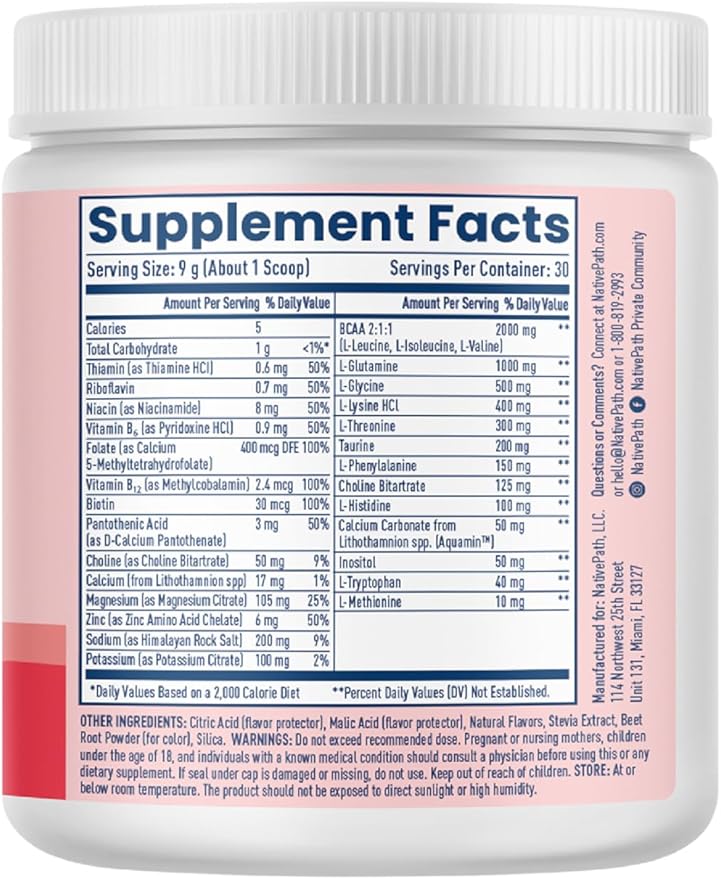 NativePath Hydrate Duo - Tangerine &amp Mixed Berry Electrolyte Drink Mix with BCAA for Hydration