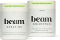 Beam Creatine + Colostrum Bundle – Micronized Creatine Monohydrate for Strength Power &amp Recovery with Grass-Fed Bovine Colostrum for Immune Gut Health &amp Muscle Support – Third-Party Tested