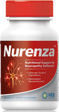 Vita Sciences Nurenza Neuropathy Relief Supplement 40x Strength Natural R-ALA Form for Nerve Health Fast Repair w/Vitamins Antioxidants Revitalizing Feet Hands Legs and Toes. 60 Ct.