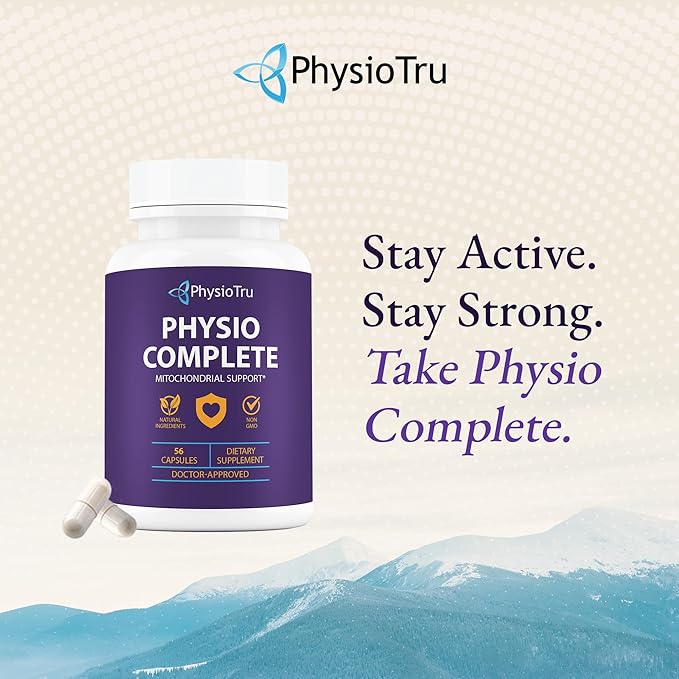 PhysioTru Physio Complete CoQ10 Supplement - Superior Nutrient Absorption Antioxidant &amp Energy Support - Coenzyme Q10 Ubiquinone with Fulvic Acid Magnesium Taurate &amp Reishi Extract - 1 Pack