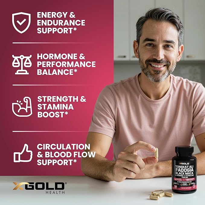 Tongkat Ali + Fadogia Agrestis Complex 1700mg – Black Maca L-Arginine &amp L-Citrulline Nitric Oxide Booster – Energy Stamina Vitality &amp Performance Support for Men &amp Women – Non-GMO – 120