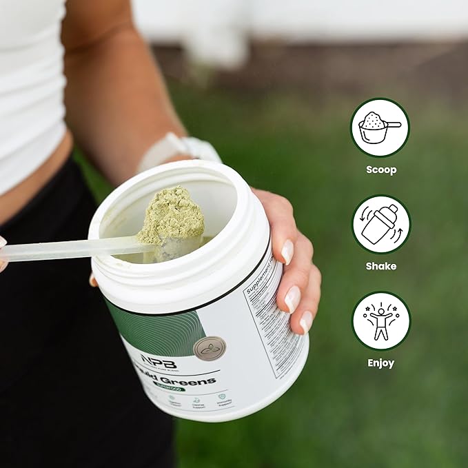 Nature's Pure Blend Super Greens Powder – Organic Greens Superfood Powder Supplements for Green Juice &amp Smoothie – Probiotic - Drink Mix for Energy Wellness and Digestion (Matcha Flavor 30 Servin