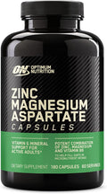 Optimum Nutrition Muscle Recovery and Endurance Supplement for Men and Women Zinc and Magnesium Supplement 180 Count