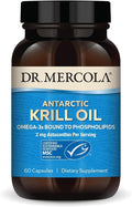 Dr. Mercola Antarctic Krill Oil - 1000 mg - Omega-3 Supplement with EPA &amp DHA - Supports Brain Heart Joint &amp Immune Health - GMO-Free Gluten-Free &amp Soy-Free - 60 Capsules (30 Servings)