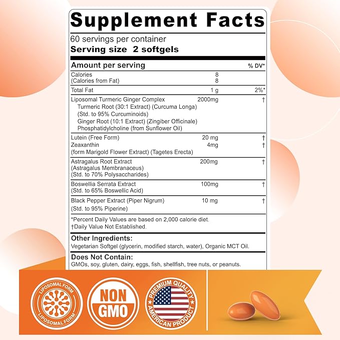 Vegan Omega 3 D3K2 Supplement + Liposomal Turmeric Ginger Lutein Supplement