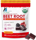 Aarkani Organic Beet Root Chewable Tablets Blood Pressure Support 60 Count Pomegranate Berry Flavor