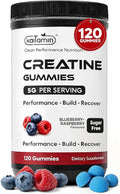 Creatine Monohydrate Gummies 5g – Sugar Free Vegan Halal Non-GMO – Muscle Strength Recovery &amp Brain Health – for Women &amp Men – 120 Count 30 Servings