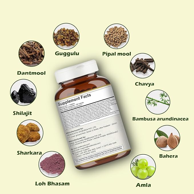 Chandraprabha Vati - Ayurvedic Supplement - 120 Tablets (Pack of 1)