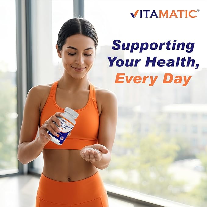 Vitamatic Potassium Iodide 65 mg per Serving – 60 Tablets (Pack of 6) Thyroid Support – 360 Tablets Total