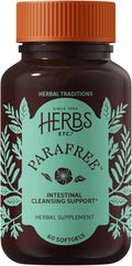 Herbs Etc. ParaFree - Gastrointestinal Support Supplement to Aid Intestinal Cleansing - Digestive Herbal Supplement with Wormwood Quassia &amp Male Fern - 60 Softgels (60 Servings)