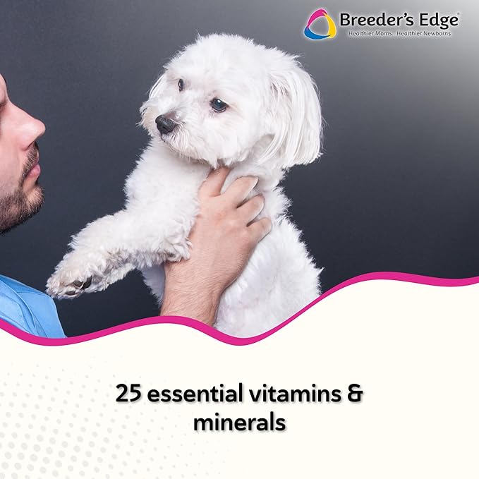 Breeder's Edge Breed to Wean Prenatal and Postnatal Multivitamin for Dogs &amp Cats Supports Pregnant &amp Nursing Moms Supplement Provides Antioxidants Vitamins &amp Minerals 400ct for Cats &