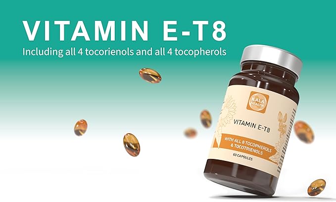 Unique Formula with All 8 Tocopherols and Tocotrienols Vitamin E– Contains no PAH’s Heavy Metals Contaminants or Preservatives - Certified Sustainable - Hair Scars and Skin (60)