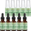 LOVITA 10-Pack Propolis Bulk Bundle - 5 Liquid Extract Drops &amp 5 Throat Sprays Maximum Strength 18% Bioflavonoids Non-GMO &amp Gluten-Free (10 Pc)