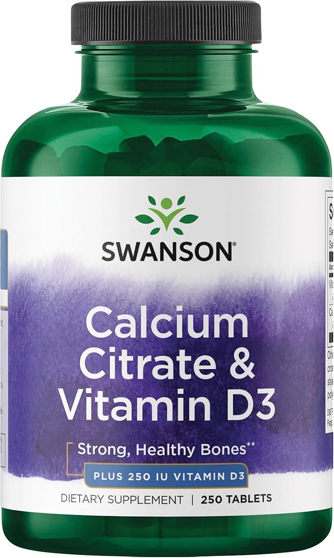 Swanson Calcium Citrate &amp Vitamin D 250 Tabs