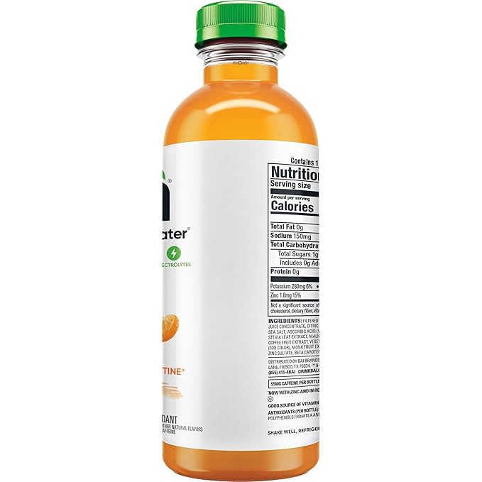 Bai Antioxidant Infused Water Beverage Costa Rica Clementine with Vitamin C and No Artificial Sweeteners 18 Fluid Ounce Bottle 12 Pack
