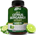 NutriFlair Organic Citrus Bergamot 1400mg 120 Capsules - 25:1 Bergamia - Essential Oil and Citrus Bioflavonoids - Natural Heart Health Supplements for Women and Men - Non-GMO Pills
