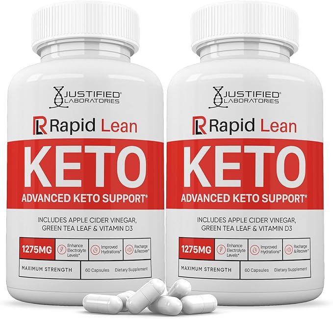 Rapid Lean Keto ACV Extreme Pills 1675MG Keto Support Blend Capsule Alternative to Keto ACV Gummies Formulated with Apple Cider Vinegar Extra Virgin Olive Oil Powder Green Tea Leaf 60 Capsules…