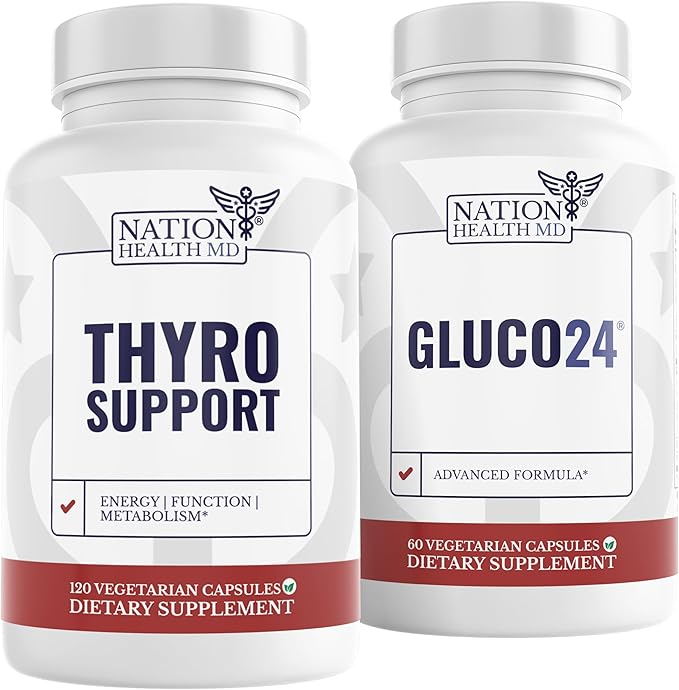 Thyro Support and Nation Health MD Gluco24