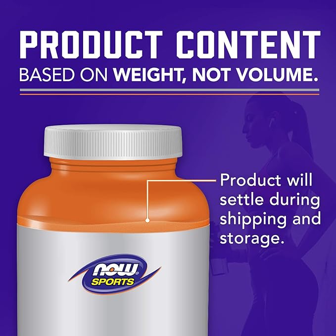 NOW Foods Sports Nutrition BCAA (Branched Chain Amino Acids) Big 6 Grape Flavor 600 Grams