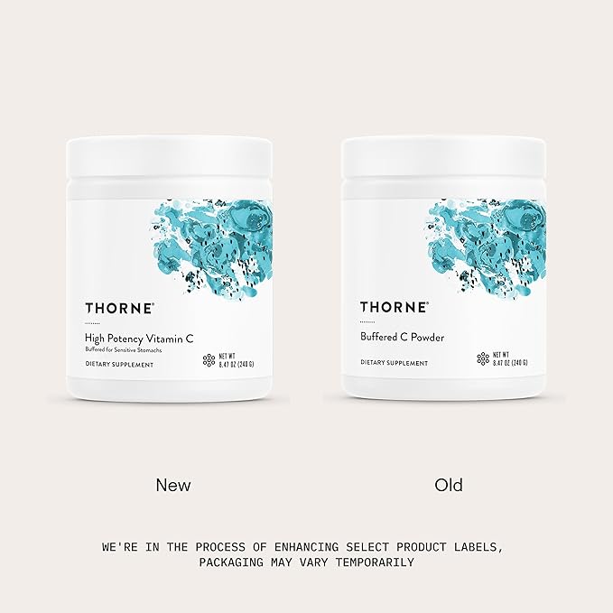 THORNE - High Potency Vitamin C - Ascorbic Acid with Calcium Magnesium &amp Potassium - Healthy Immune Function &amp Antioxidant Support* - Third-Party Certified - Gluten Dairy &amp Soy-Free - 42