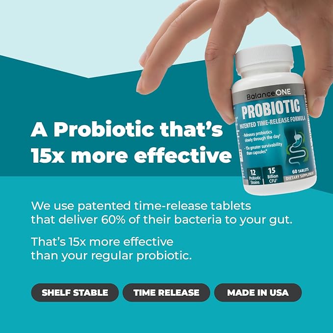 Balance ONE Probiotic Family Pack - 2 Month Supply for A Family of 4 - Time Release Probiotics - 15x More Effective -