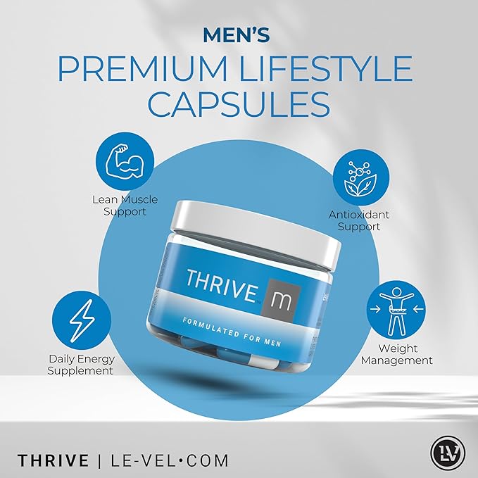 Le-Vel Thrive M Premium Lifestyle Capsules for Men – (1 Bottle (60 Servings))