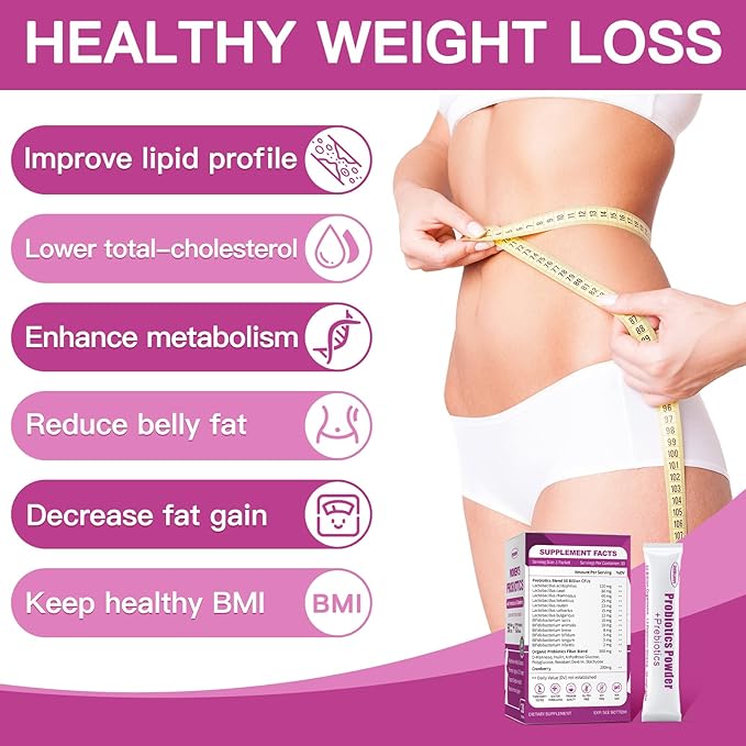Probiotics for Women Digestive Health 50 Billion CFU 13 Strains Women's Probiotics Powder with Cranberry for Urinary &amp Vaginal Health Probiotics &amp Prebiotics for Gut and Immune Health 30