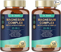 25-in-1 Magnesium Complex with Methylated B Complex 1000mg Magnesium Complex for Women &amp Men with Magnesium Glycinate 400mg 120 Vegan Capsules per Bottle 2 Bottles