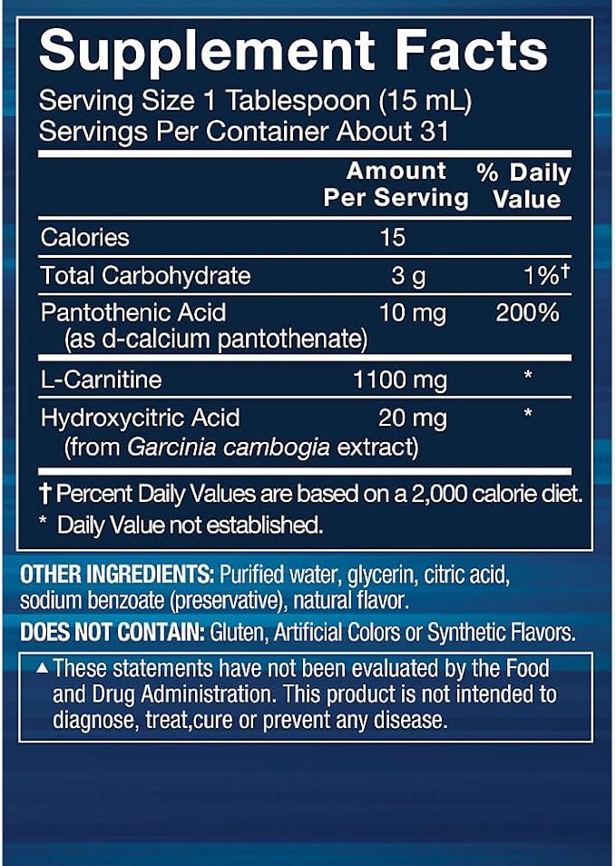 BodyTech L-Carnitine 1100mg - Supports Fat Metabolism Energy Production &amp Muscle Recovery - Raspberry (16 fl oz)