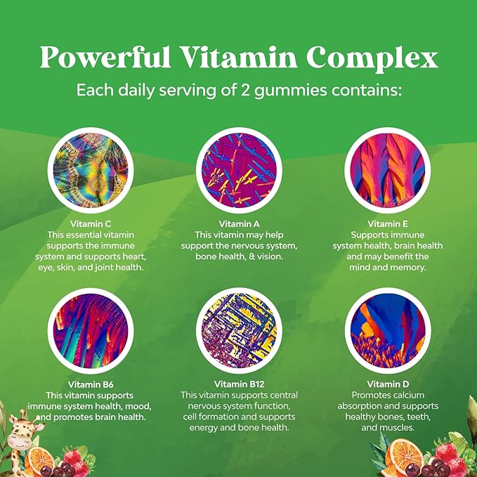 Bundle of Kids DHA Omega 3 Gummies - Fatty Acids Omega 3 6 9 for Brain Immune Strength &amp Vision and Plant Based Kids Multivitamin Gummies with Vitamins A C D3 E B and Zinc for Immunity Support